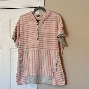 HEIMISH USA Pink and Cream Striped Shirt